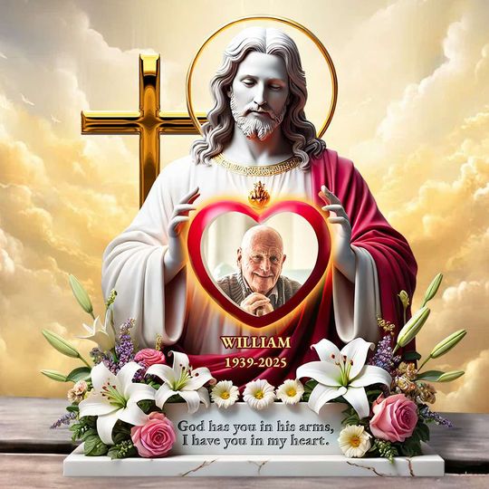 Discover Custom Photo Gifts For Heaven Acrylic Plaque In God's Arms