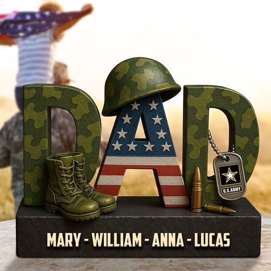 Discover Custom Military Logo Gifts For Veteran Dad Plaque