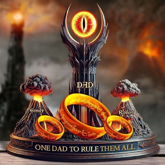 Discover Dad Plaque One Dad To Rule Them All - Personalized Gifts For Dad