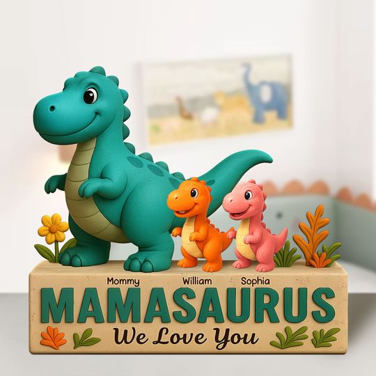 Discover Personalized Gifts For Mom Plaque Mamasaurus We Love You