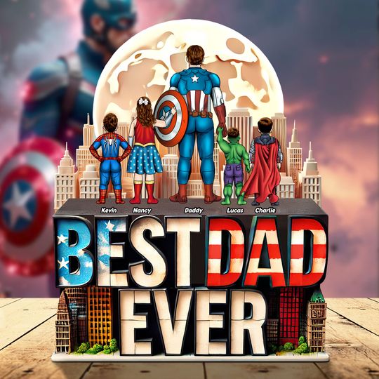 Discover Super Dad Plaque - Personalized Gifts For Dad