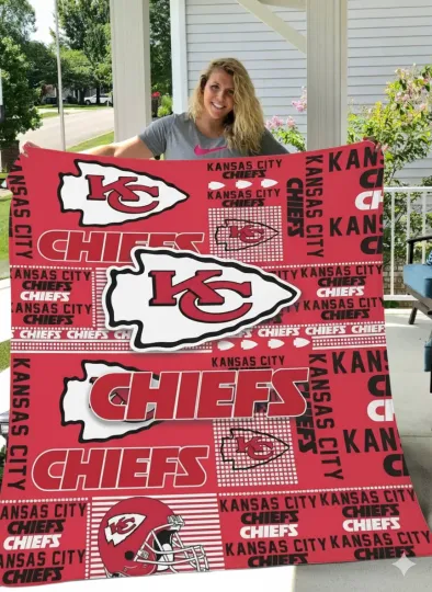 Discover K.C.C Gameday Velveteen Blanket - Cozy Soft Football Fan Gift