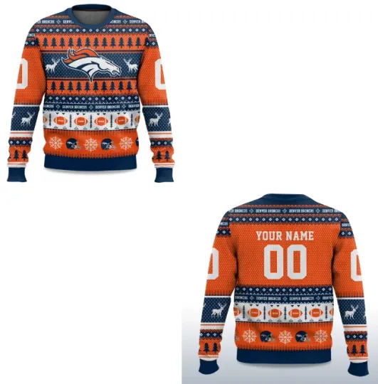 Broncos 2025 Personalized Ugly Sweater, Gift For Fans