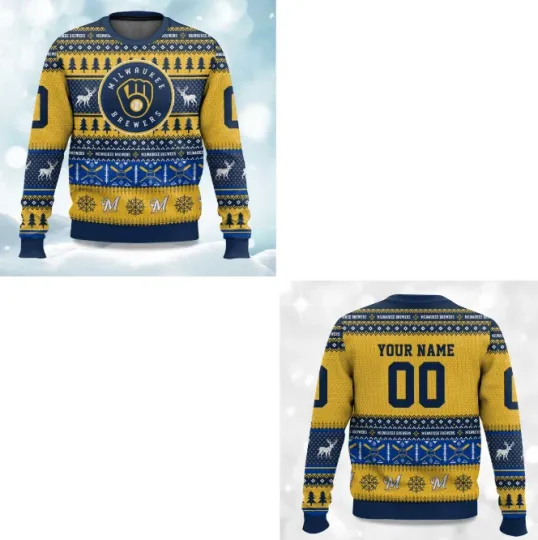 Brewers Baseball Personalized Ugly Sweater