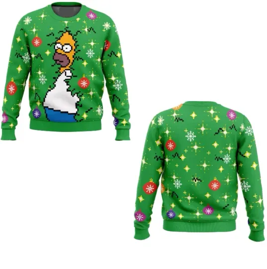 Discover The Simpson Homer Bush Meme Ugly Christmas Sweater