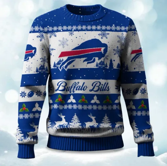 Discover Bills Festive 2025 Ugly Sweater Fullsize Xs-5Xl