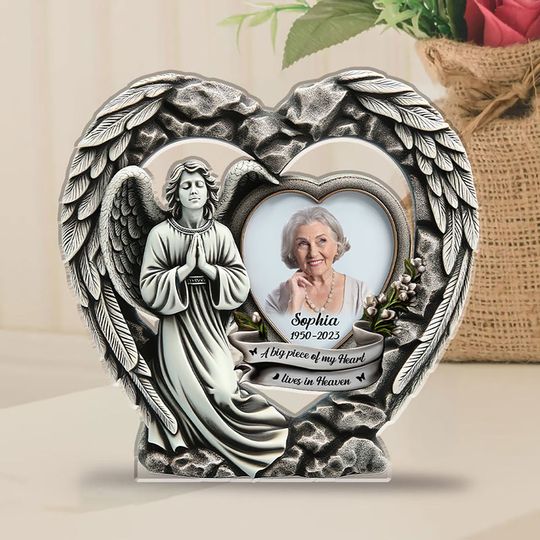 Discover Personalized Angel Wings Memorial Acrylic Plaque