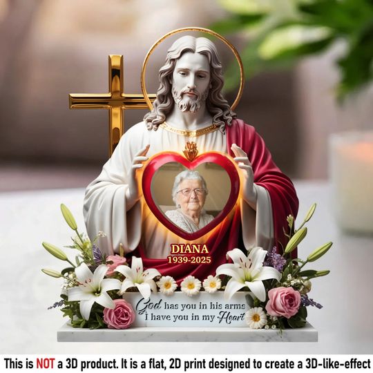 Discover With Angels Now Resting Memorial Personalized Acrylic Plaque