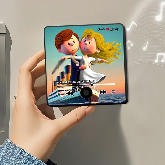 Custom Music Fridge Magnet Gifts For Couple