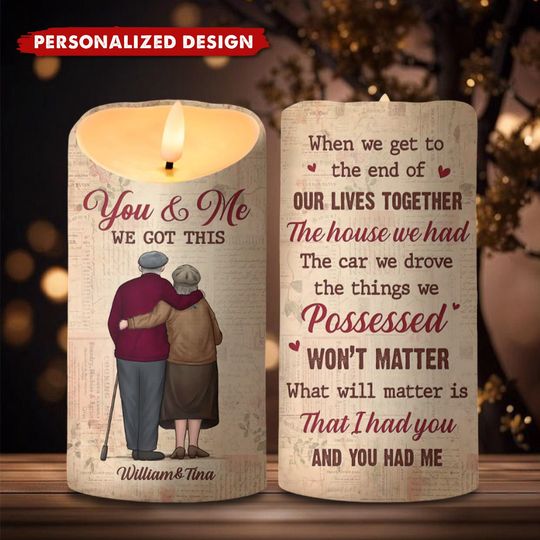 Discover When We Get To The End Of Lives- Couple Personalized Custom LED Candle