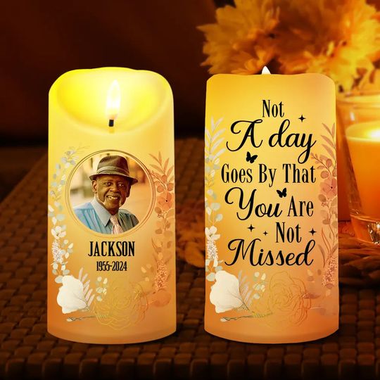 Your Light Will Always Shine In Our Hearts Memorial - Personalized Photo LED Candle