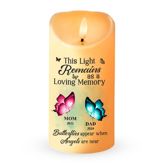 Discover This Light Remains As A Loving Memory - Memorial Personalized Custom LED Candle