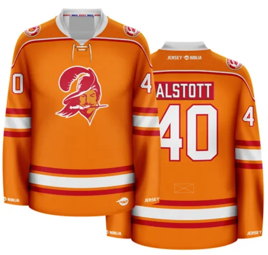 Discover Tampa Bay Buccaneer Orange 1976 Crossover Hockey Jersey - Alstott