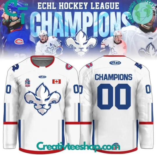 Discover Trois Rivieres1 Lion Echl Hokey Champions 2025 Special Hockey Jersey