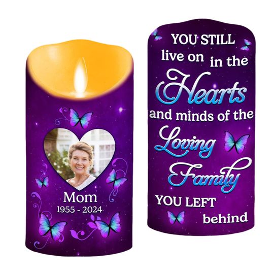 Discover In My Heart Forever Personalized Memorial LED Candle