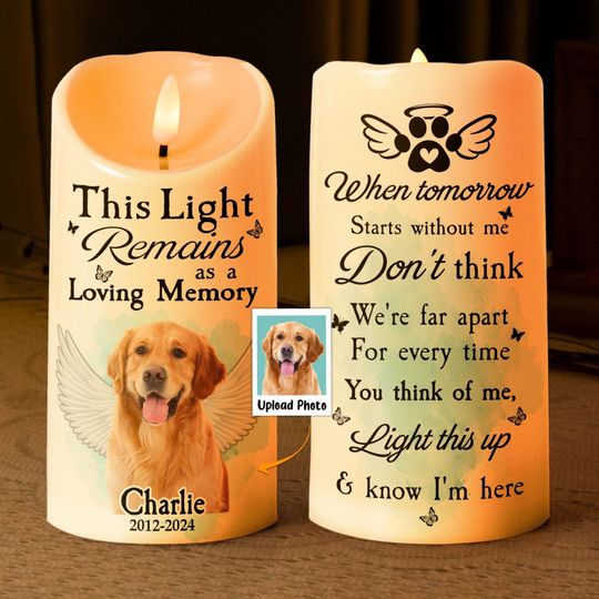 Discover Every Time Miss Me Light This Up And Know I'm Here Personalized Photo LED Candle