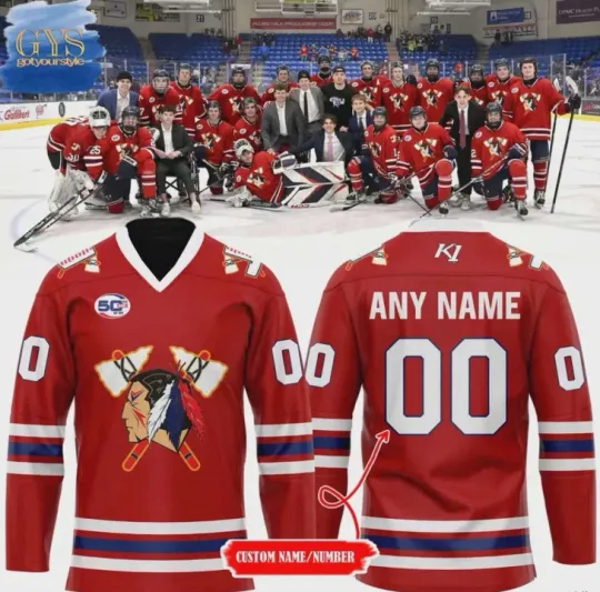 Johnstown Tomahawk 2025 End-Of-Year V-Neck Hockey Jersey Personalized