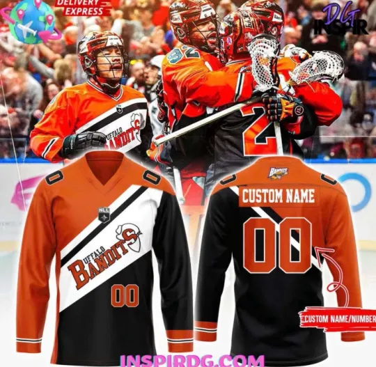 Discover Buffalo Bandit New Uniform 2024-2025 V-Neck Hockey Jersey Personalized