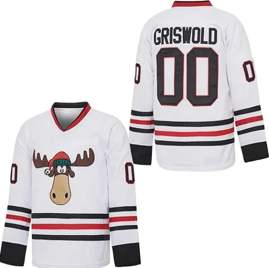 Discover Griswold X-Mas Christmas Vacation Movie V-Neck Hockey Jersey Custom