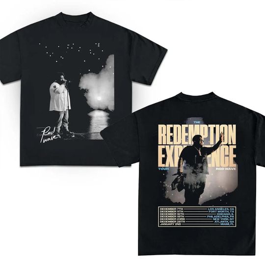 Discover Rod Wave The Redemption Experience Tour 2025 T-shirt
