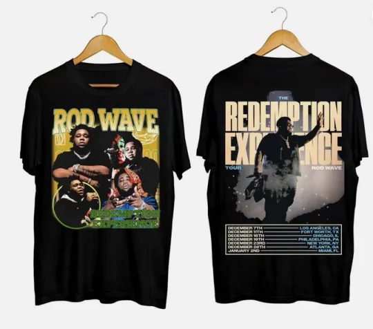 Rod Wave the Redemption Experience Tour 2025 Retro Music T-Shirt