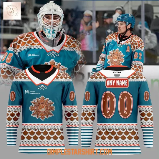 Personalized San Jose Barracuda Teddy Bear Toss 2025 Hockey Jersey