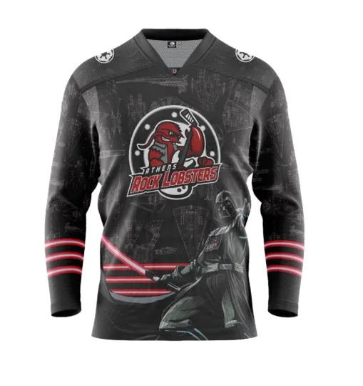 Discover Personalized Athens Rock Lobsters Star Wars Hockey Shirt Men's Fan Gear Gift
