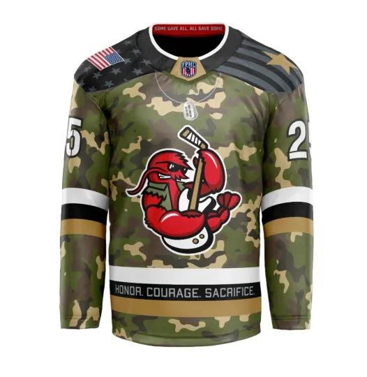 Discover Personalized Athens Rock Lobsters Military Hockey Jersey Men's Fan Gear 2024-2025