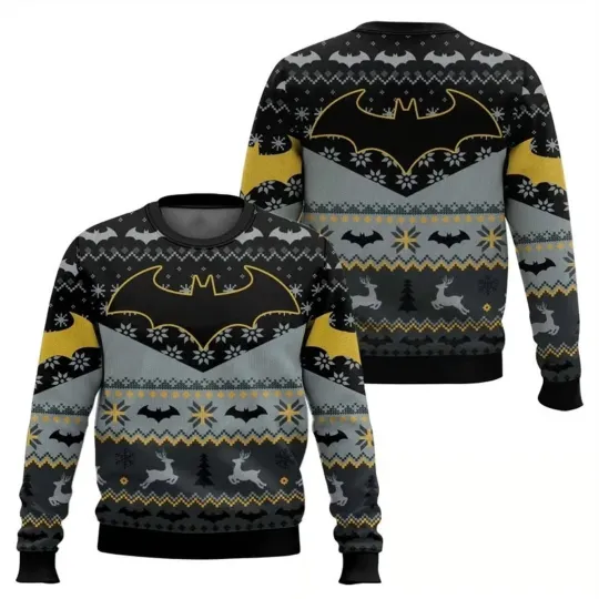 Xmas Batman Ugly Christmas Sweater Size S-5XL