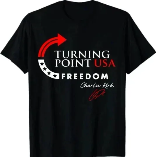 Discover Charlie Kirk Freedom Turning Point USA T-Shirt