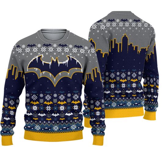 Batman Frosty Festivities Ugly Christmas Sweater All Size
