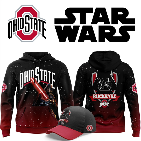 Discover Ohio State Buckeye 2025 Star Wars Darth Vader 3D Hoodie Unisex