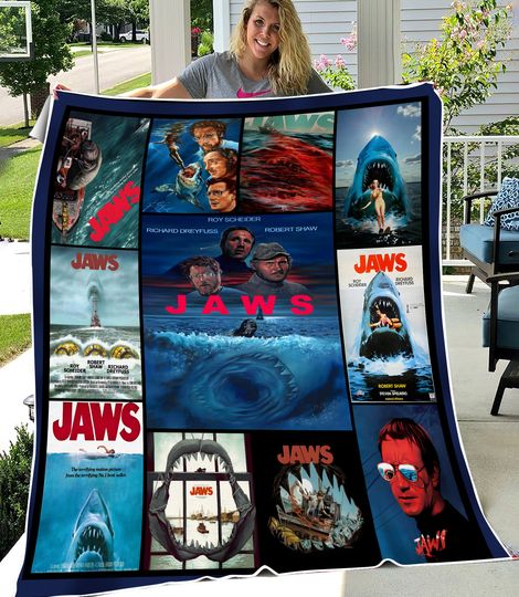 Jaws Quilt Blanket Perfect Gift For Fans