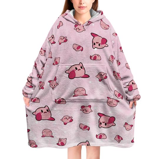 Kirby Blanket Hoodie, Christmas Gift Idea