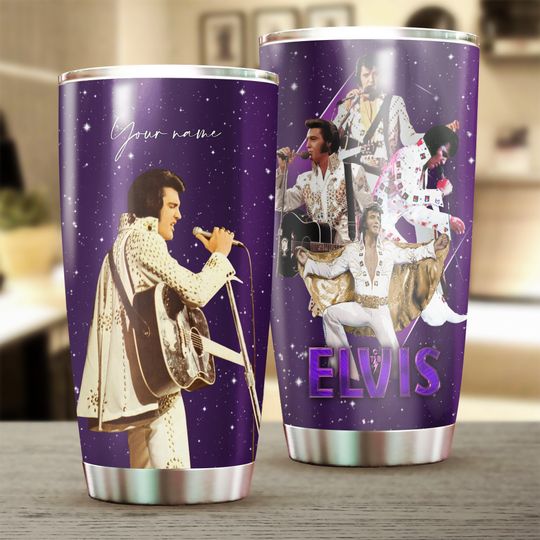 Personalized Elvis Presley Tumbler, Elvis Presley Tumbler, Elvis Presley Stainless Steel Tumbler