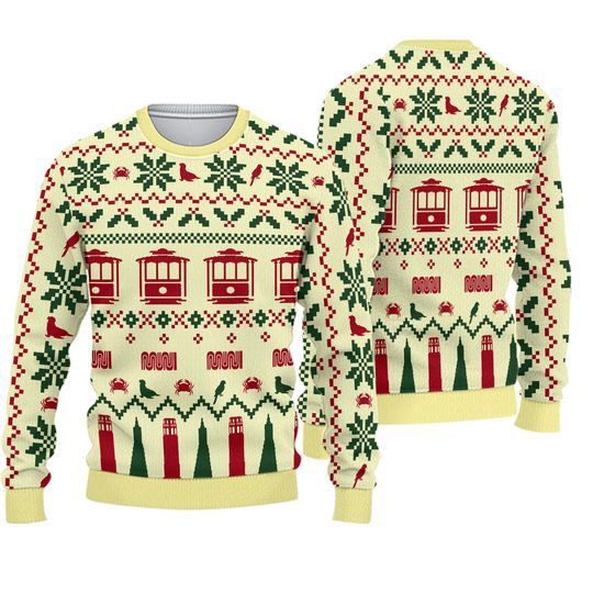 San Francisco SF MUNI Ugly Christmas Sweater, Christmas Gift For Men, Women