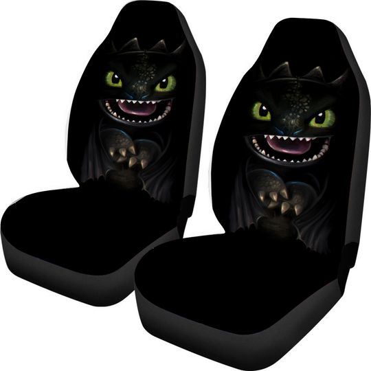 Toothless Car Seat Cover - How to Train Your Dragon Anime Auto Interior Accessory