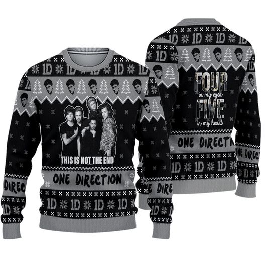 One Direction Band 3D Ugly Sweater | Not the End Ugly Sweatshirt