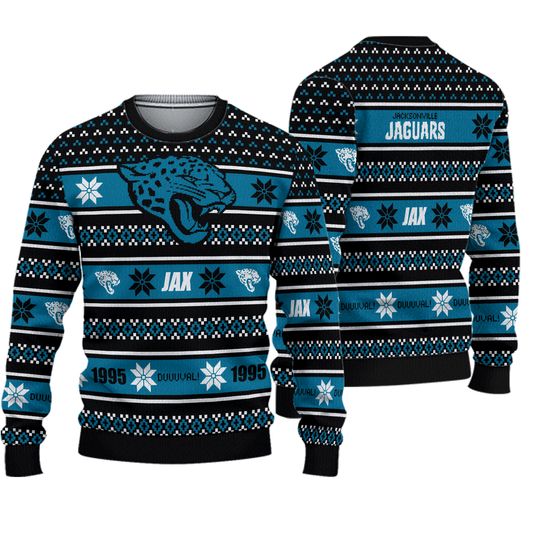 Team Big Logo Ugly Sweater Jacksonville Football , Gift For Fan