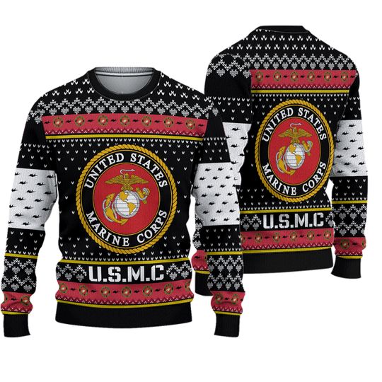 US MARINES 250th Years Of Service Ugly Christmas Sweater