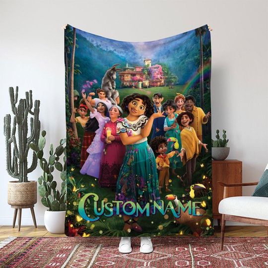 Encanto Madrigal Family Blanket, Luisa Isabela Mirabel Blanket, Magical House Family Gift Blanket, Encanto Movie Lover Blanket