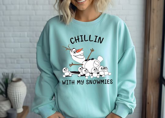 Discover Comfort Colors Chillin With My Snowmies Portrait Shirt, Funny Olaf Tee, Magic Kingdom T-Shirt, Disney Family Sweatshirt, Disney Frozen Gift