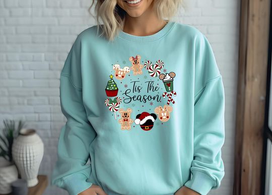 Discover Comfort Colors Mickey and Friends Shirt,  Christmas Tis The Season Tee, Christmas Tis The Season T-Shirt, Magical Xmas Sweatshirt, Xmas Gift