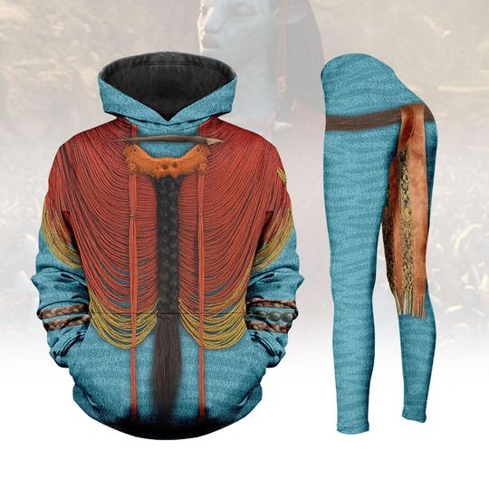 Mo'at Costume Hoodie and Avatar Leggings Set, The Way of Water, Animal Kingdom, Pandora Omaticaya, Disney Outfits