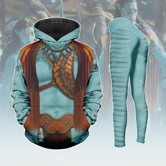 Discover Tonowari Hoodie Leggings Outfit Set Avatar The Way of Water Cosplay Pandora Omaticaya Costume