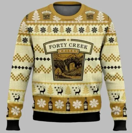 Discover Forty Creek Whisky Ugly Christmas Sweater
