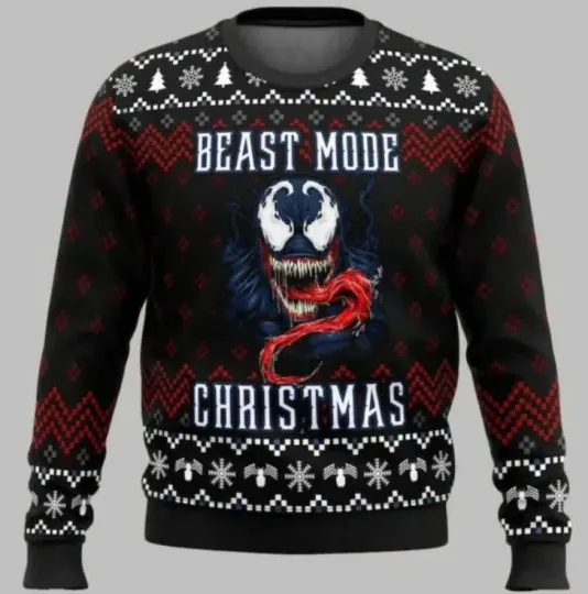 Discover Venom1 Beast Mode Christmas Ugly Christmas Sweater
