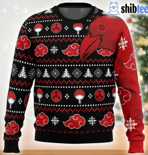 Akatsukii Itachi Symbolic Crows Narutoo Christmas Sweater