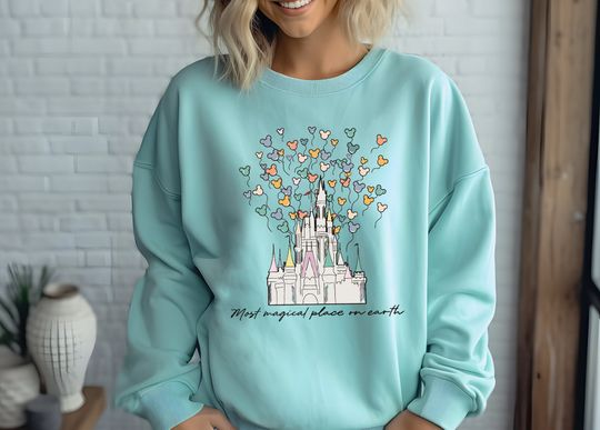 Discover Comfort Colors Most Magical Place on Earth Shirt, Magic Kingdom T-Shirt, Magical Castle Sweatshirt, Family Vacation Tee, Disney Castle Gift