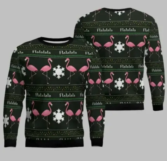 Flamingo Flalala Ugly Christmas Sweater